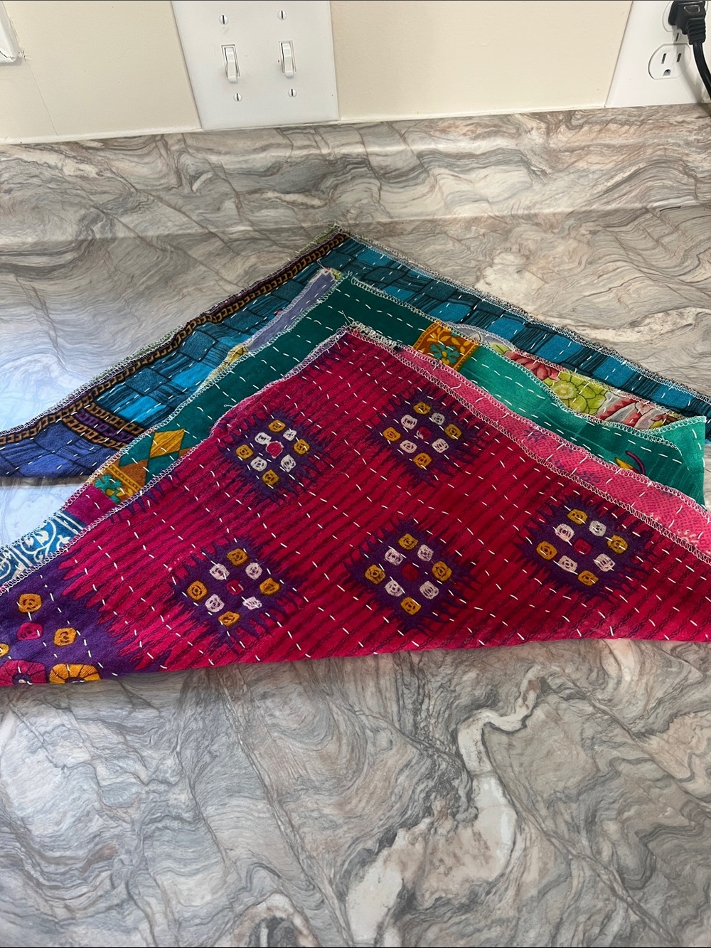 Handmade Kantha Patchwork Napkins